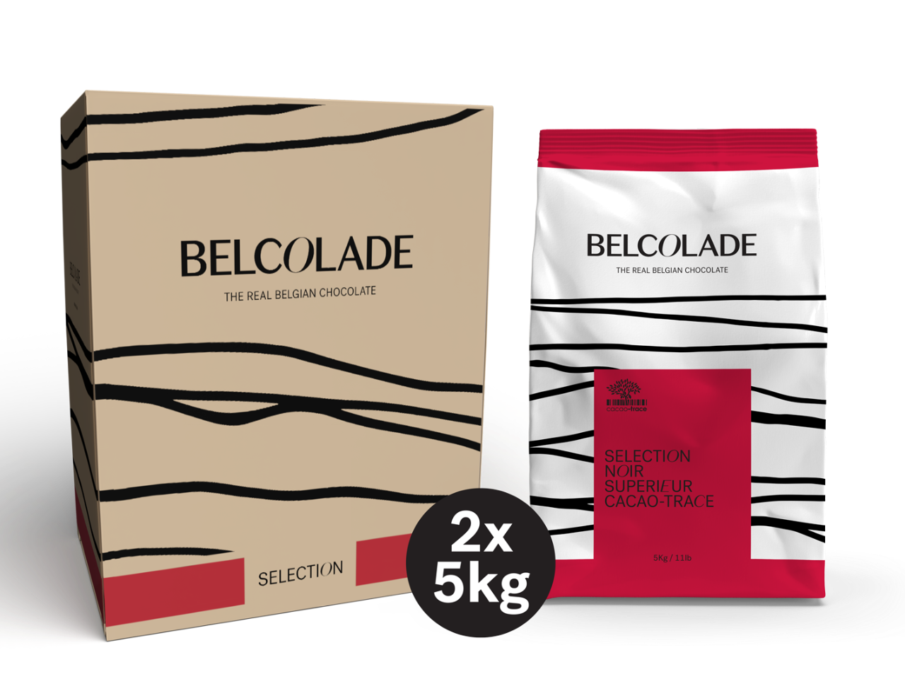 ベルコラーデ チョコレーSELECTION NOIR SUPERIEUR 5kg Belcolade Selection Noir Superieur 60% Cacao-Trace - Puratos